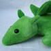 Bean-bag green fleece dragon