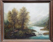 Original William Keith Yuba River Sierra Nevada California Mountain ... Original William Keith Yuba River Sierra Nevada California Mountain ...