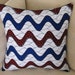 African Wax Print Cushion Cover - Graphic Waves