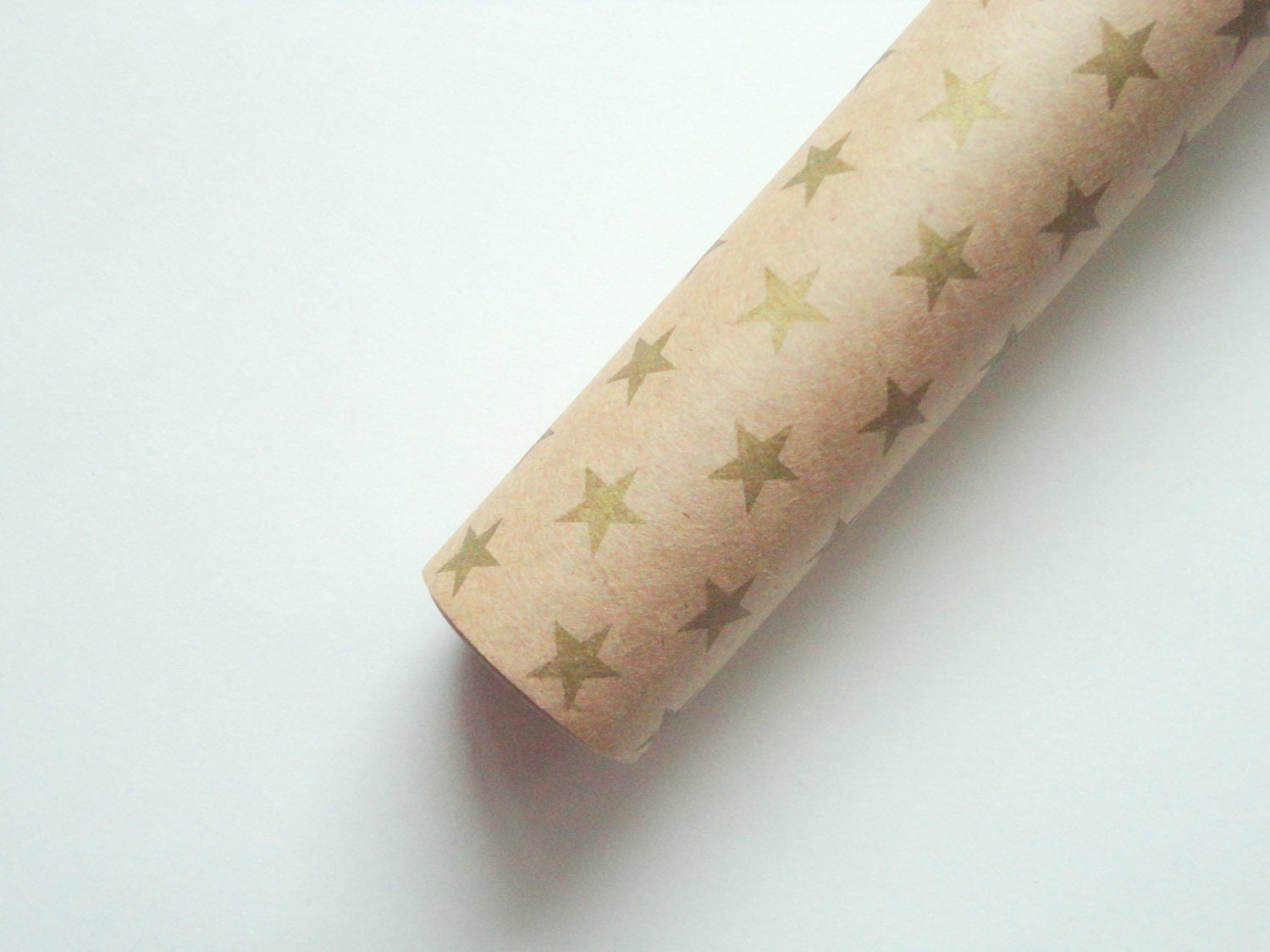 Kraft Gold Stars Gift Wrap 30 x 120 Roll by ONEAugust on Etsy