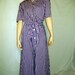 80's Vintage Purple Gingham Checked 2 Piece Skirt and Blouse