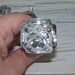 1-Diamond Cut Clear Glass Knob-Drawer Pull-Vintage Inspired