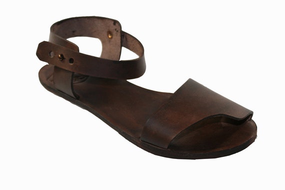 Brown Leather Sandals for Women  Men Design 6a by WalkaholicS