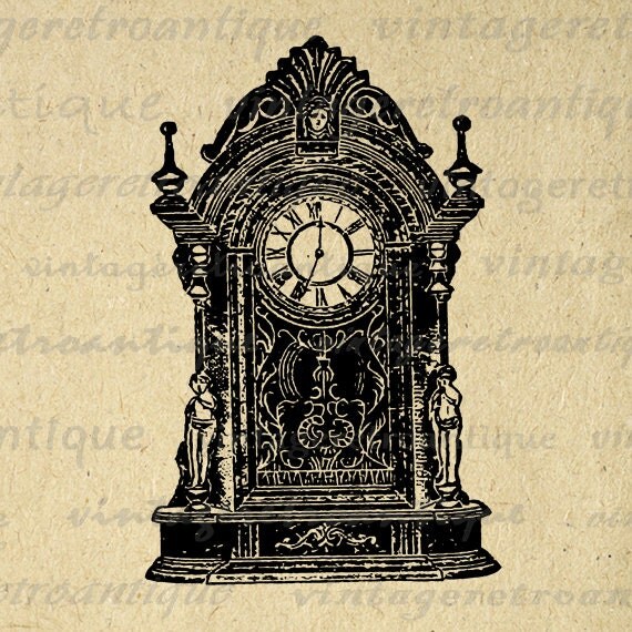 free clip art antique clock - photo #48