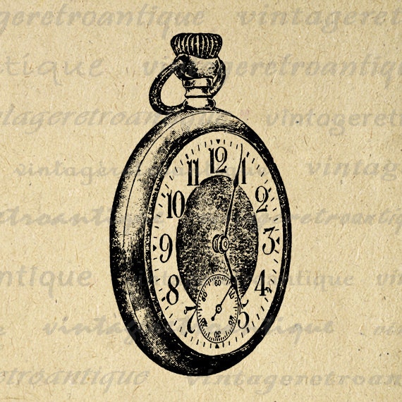 Antique Pocketwatch Image Digital Printable Pocket Watch Download ...