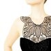 Dynasia // Handmade Black Crochet Cotton Lace Collar Necklace Applique Blouse Accessories