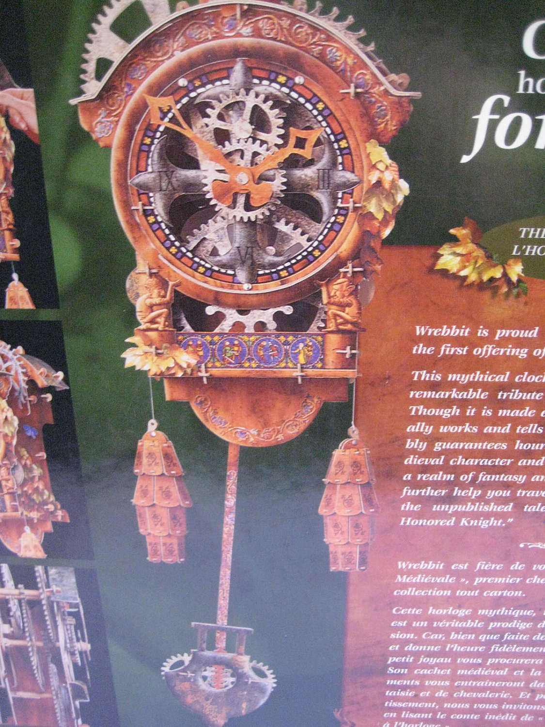 Wrebbit Build Your Own Medieval Clock Kit WORKS Built Art