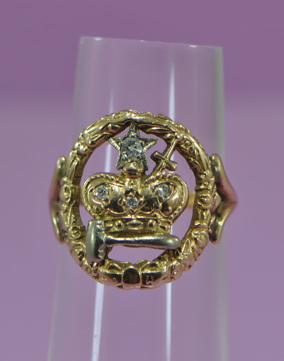 Order of Amaranth Royal Matron's Ring 14 karat Gold with