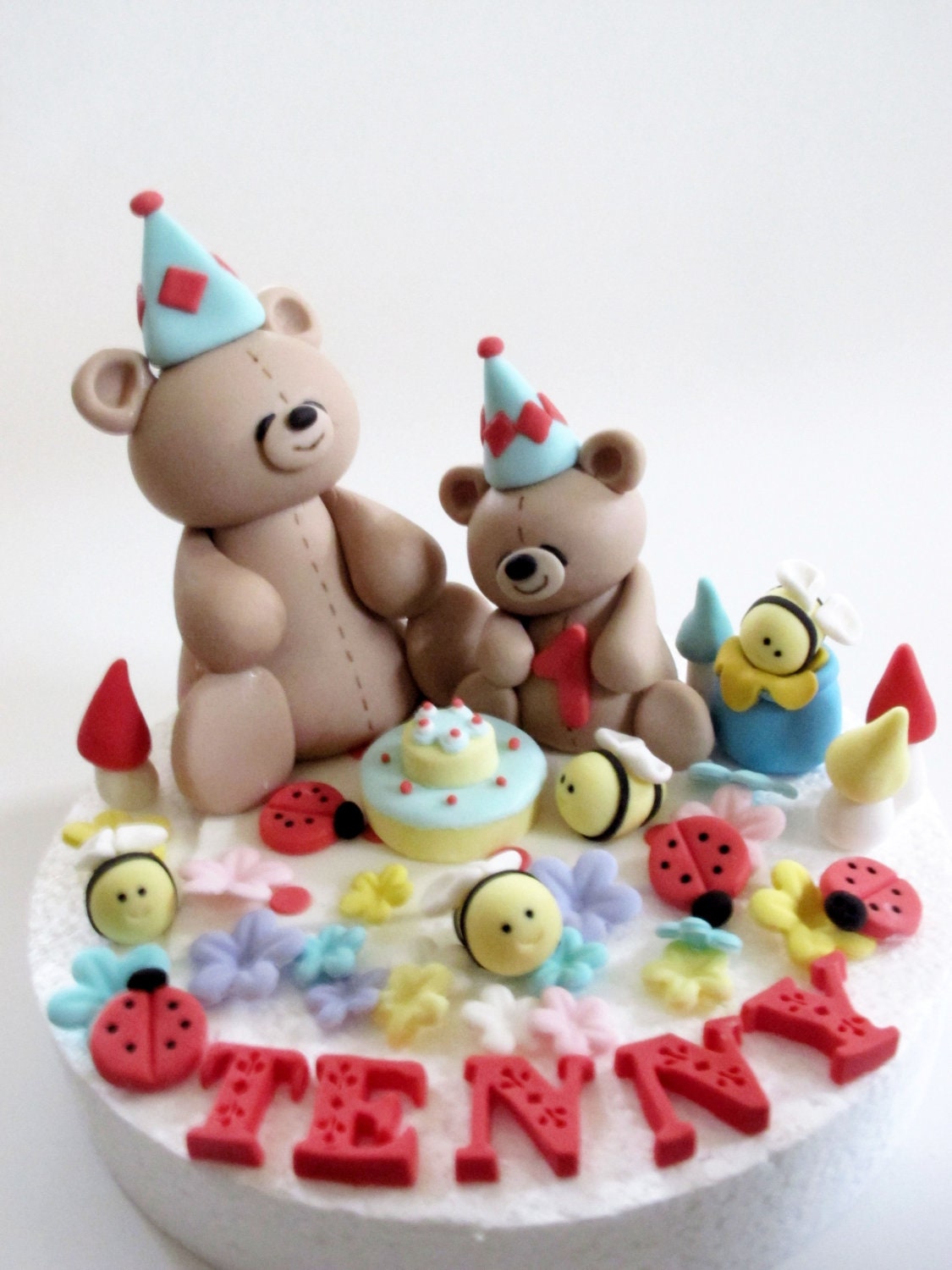 Cute Teddy Bear Cake Toppers