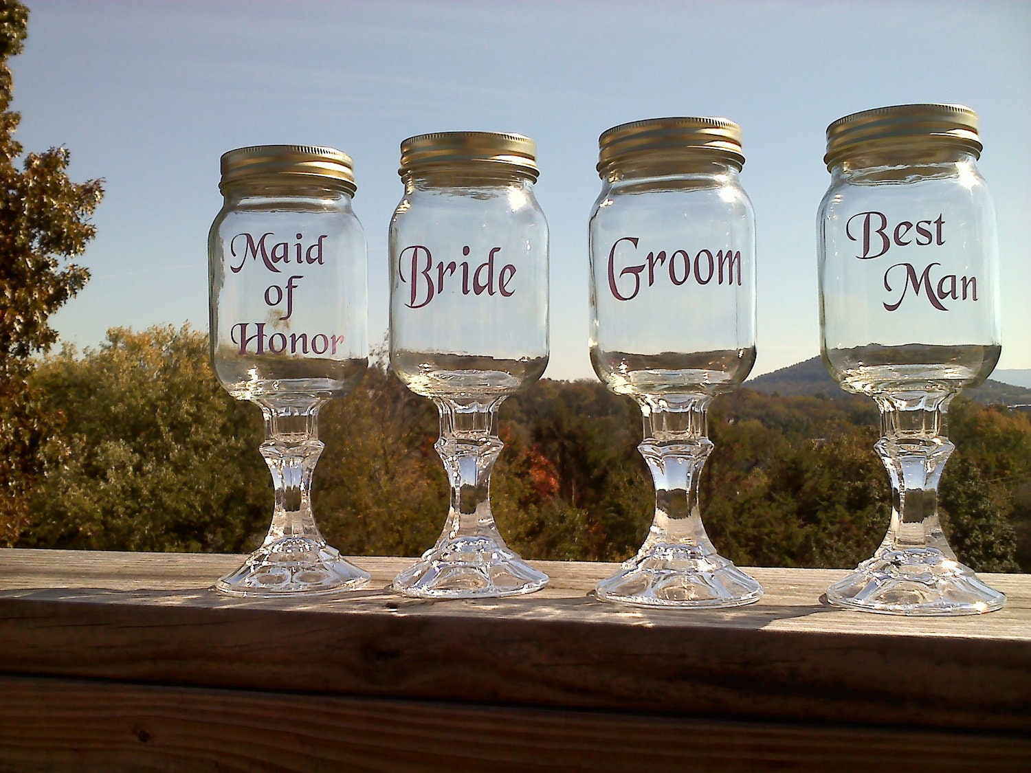 Redneck Wine Glass Wedding Set By Thatglassstore On Etsy