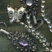 Silvery DESTASH---Antique Cape Hooks, Sterling and Turquoise Butterfly, Vintage Rhinestones