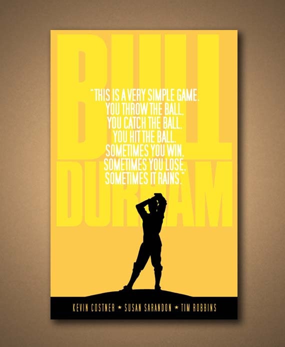 Bull Durham Movie Quote Poster by ManCaveSportsSigns on Etsy