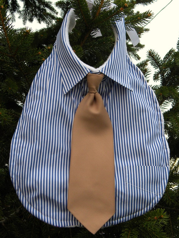 Items similar to Upcycled Men's Dress Shirt Bib on Etsy
