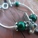 Malachite "Let's go Shopping" charm bracelet