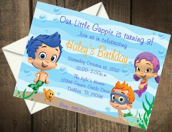 Bubble Guppies Invitations Ideas 1