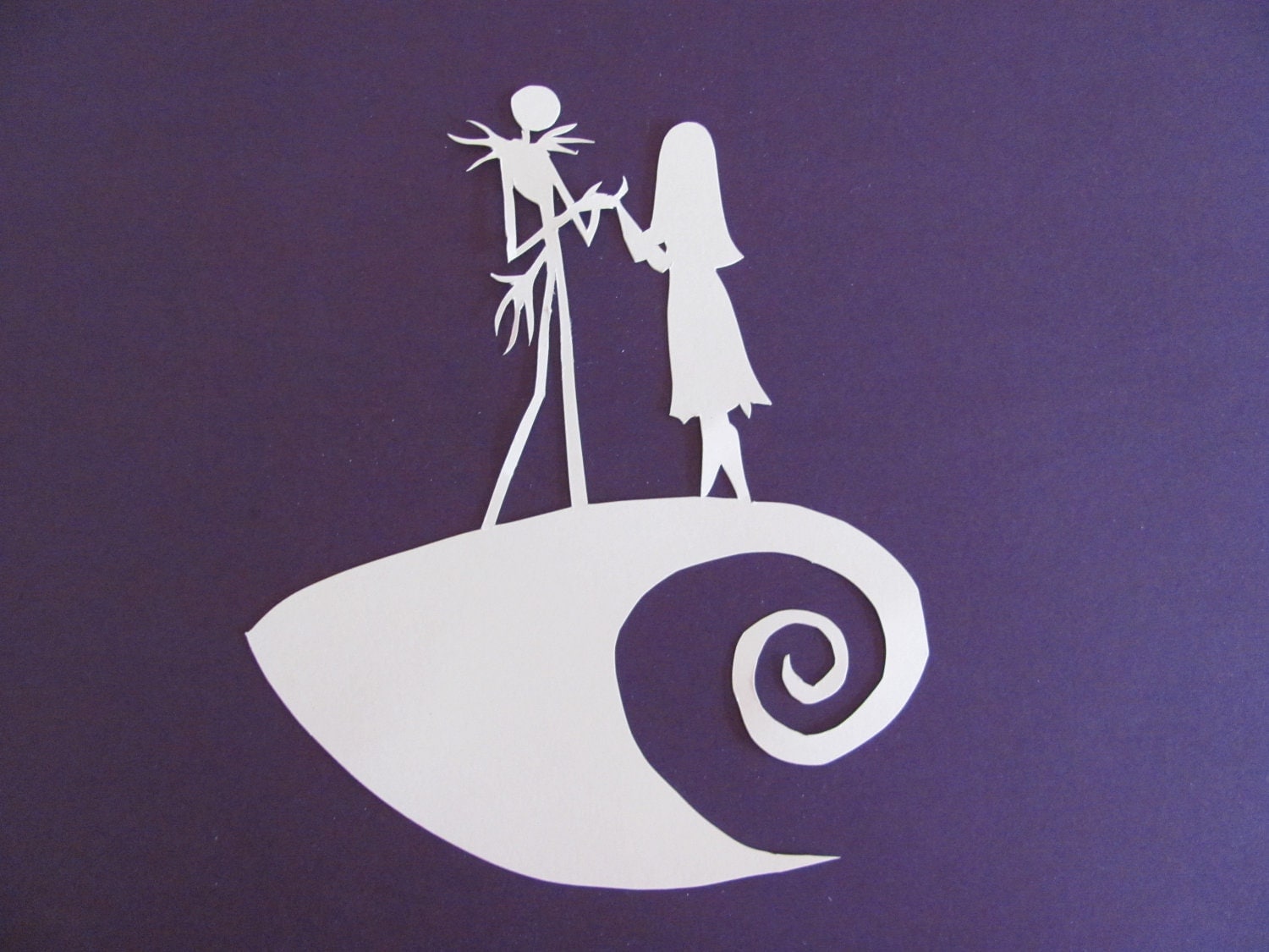 Nightmare Before Christmas Inspired Jack And Sally Silhouette