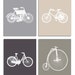 Vintage Bicycle Art Prints Kids Baby Nursery Wall Deco
