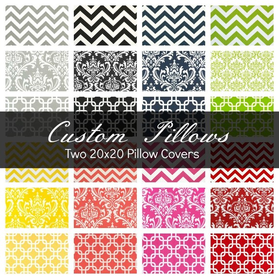 Items similar to Two 20x20 Pillow Covers Decorative Pillows