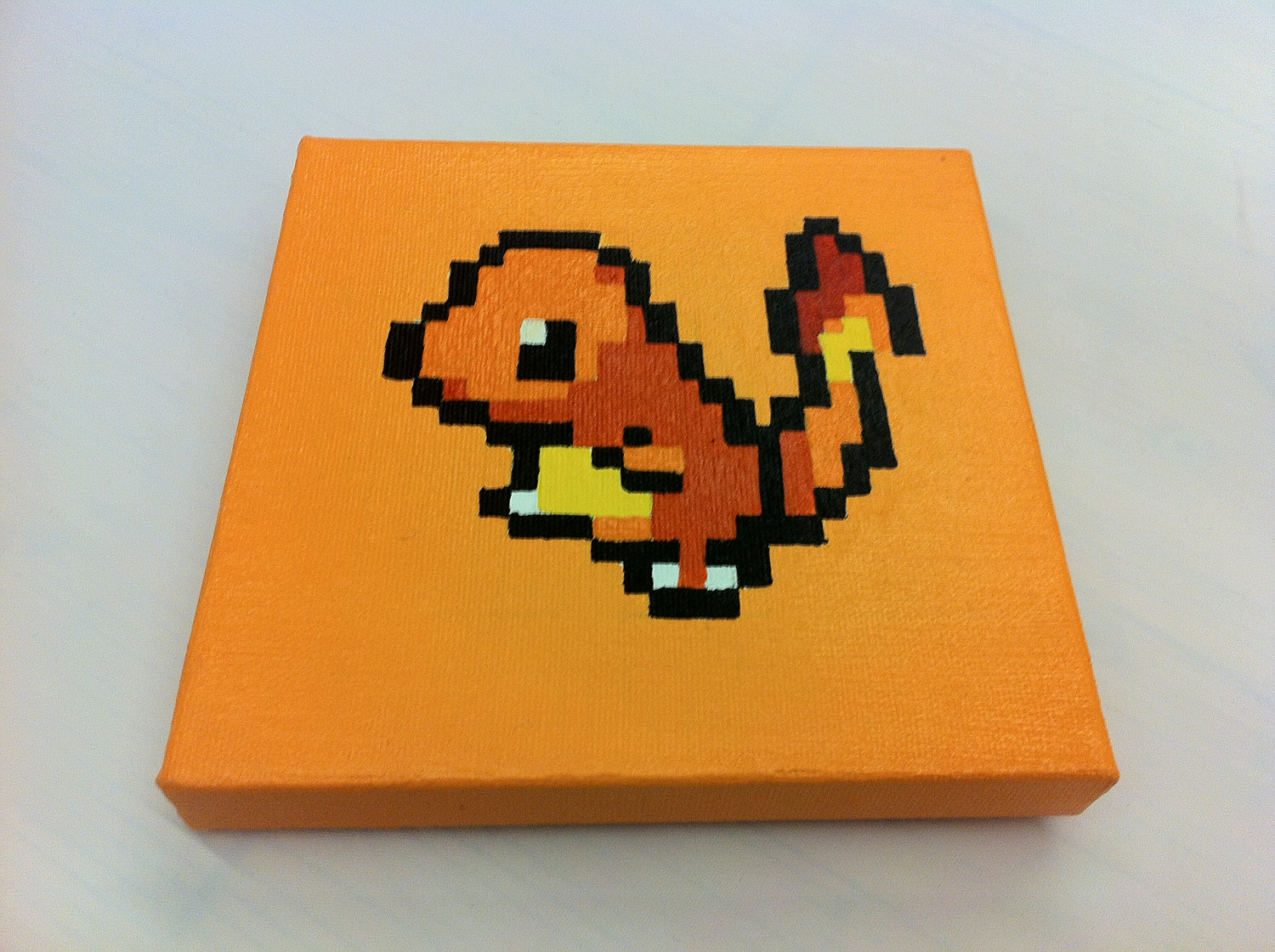 Charmander Pokemon Nintendo 8 Bit Pixel Art 6x6 by KaterineArts