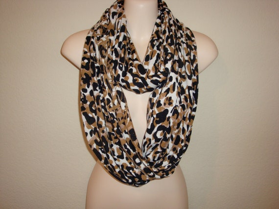 SALE Leopard Print Infinity Scarf