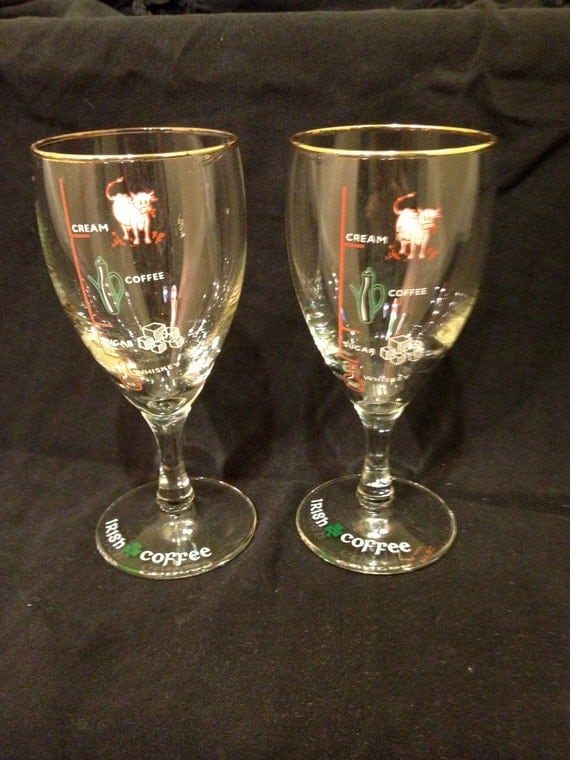 Vintage Irish Coffee Glasses