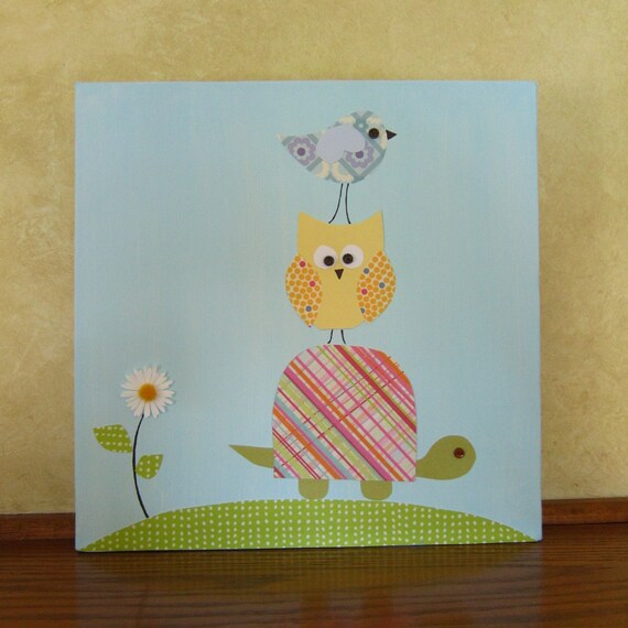 Items similar to Children's Room Canvas Art, Nursery Decor, 12 x 12