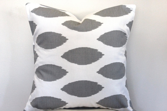 Gray Ikat Pillow.ALL SIZES.Pillow by LittleYellowNest on Etsy