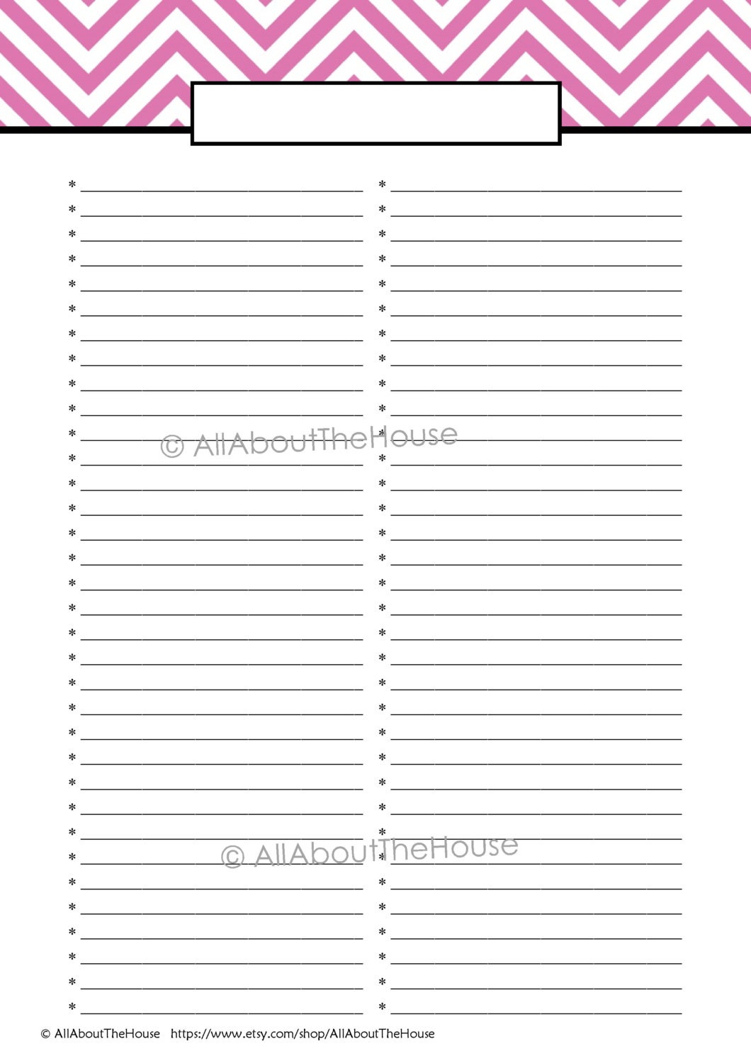 EDITABLE Printable To Do List Printable by AllAboutTheHouse