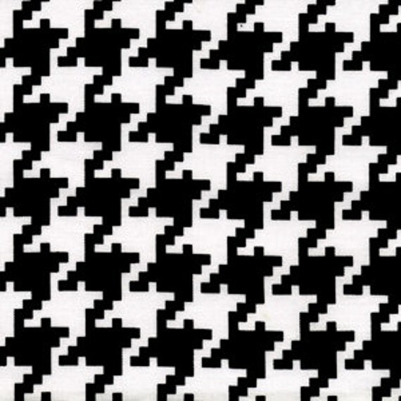 Black and White Houndstooth Fabric Michael Miller 1/2 yard