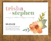Items similar to Printable Wedding Invitation & Reply Card on Etsy