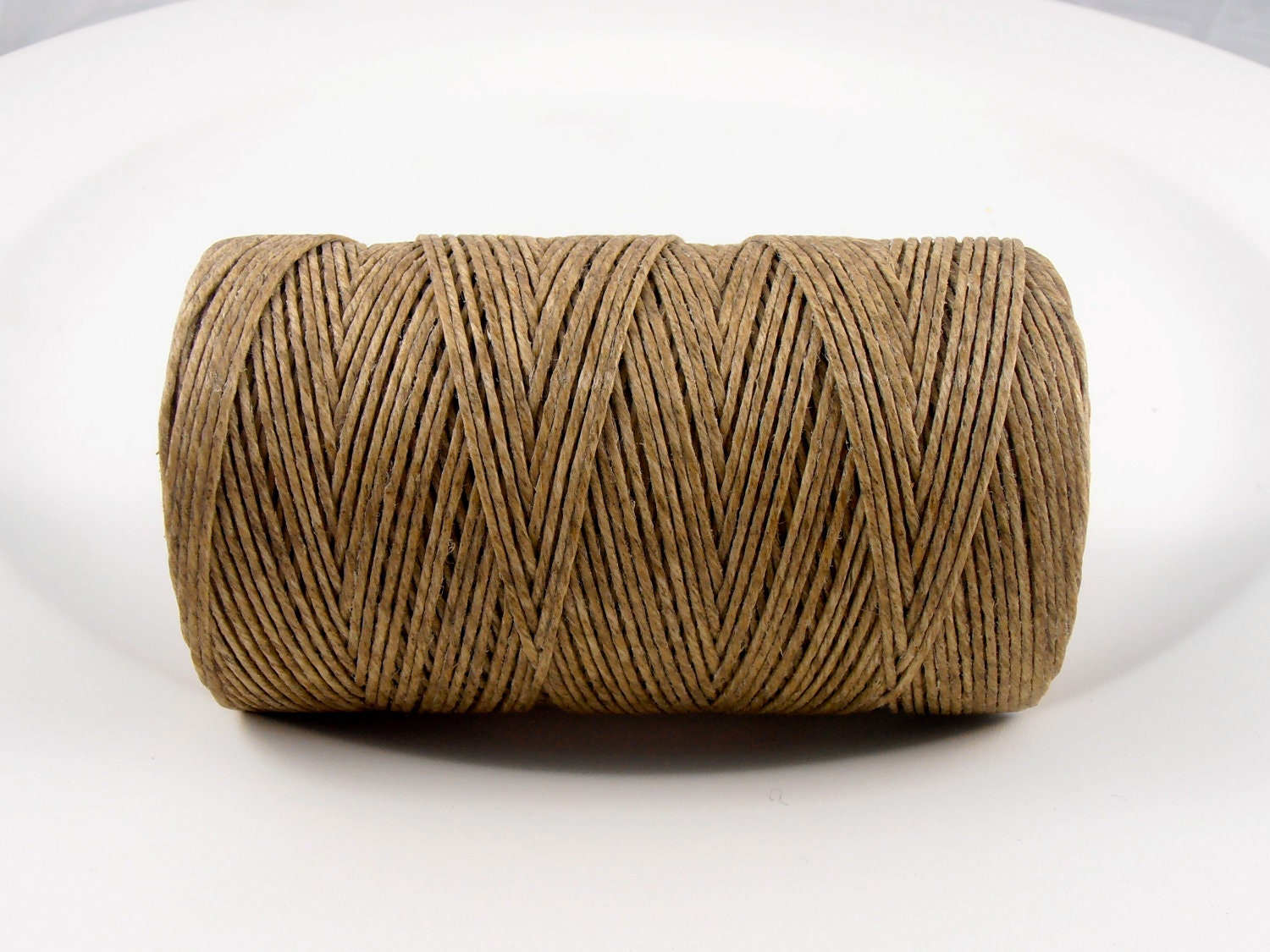 10 yards natural undyed waxed linen cord 4ply