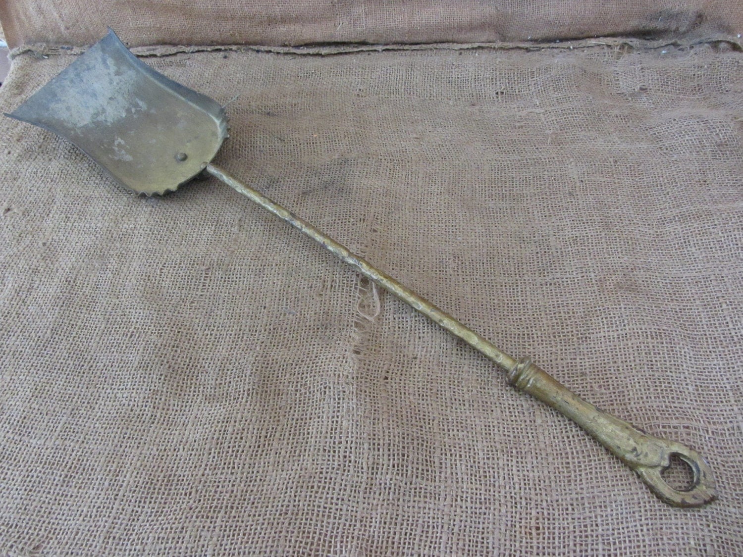 Vintage Cast Iron Coal Shovel Antique Old Metal Farm