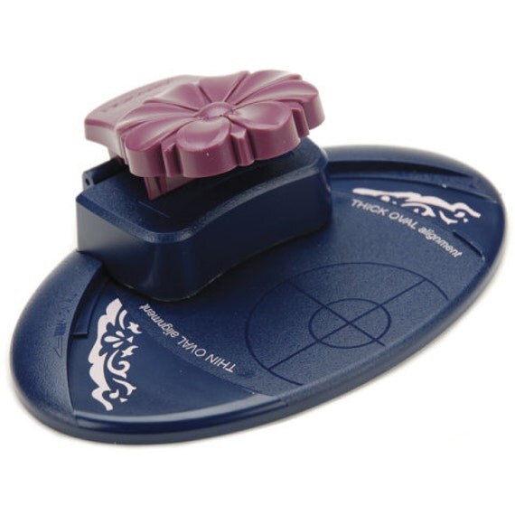 New Fiskars OVAL Border Paper Punch Violets are Blue