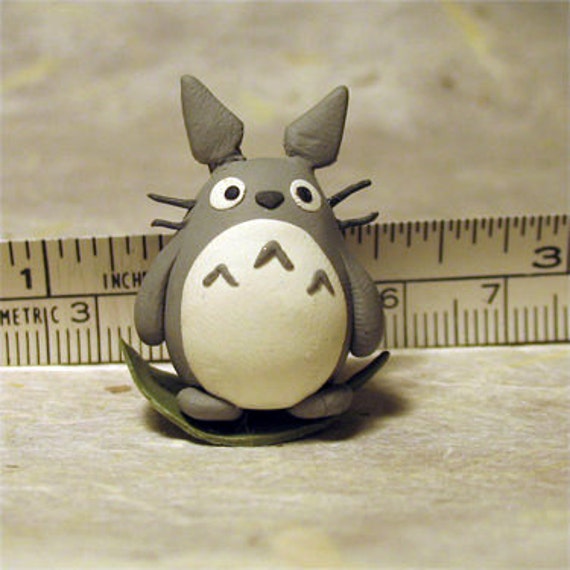Polymer Clay Totoro Miniature by HoneybeeMinis on Etsy