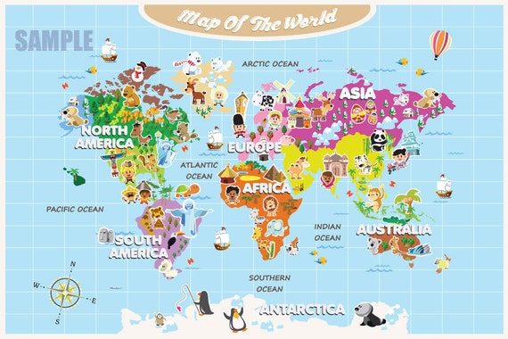 Items similar to Personalized, Laminated World Map For ...