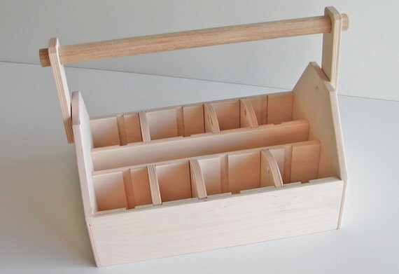 Wood Tool Box or Art Caddy LARGE Ready to Assemble