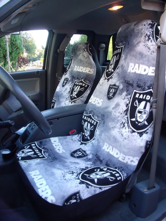 1 Set Oakland Raiders Print Custom Made Car Seat Covers