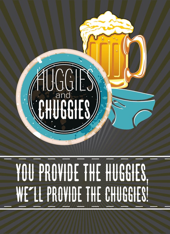 Huggies and Chuggies Baby Shower Invitation