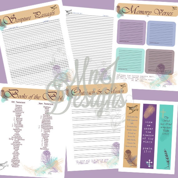 PDF BIBLE Study Journal and Notes 35 Printables CUSTOM