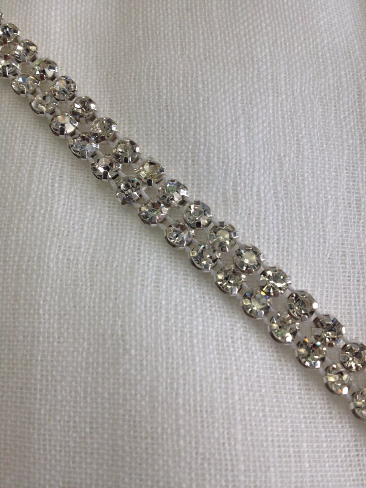 Rhinestone Ribbon2 Line Rhinestone Trim TrimmingBridal