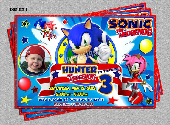 Sonic The Hedgehog Birthday Party Invitations 10