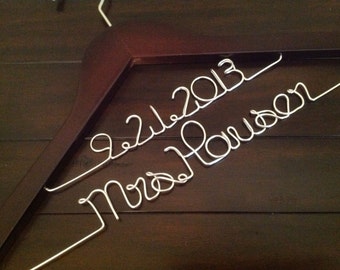 CYBER WEEK SALE. Personalized Wedding Hanger/ Brides Hanger/ Bride/ Name Hanger/ Wedding Hanger