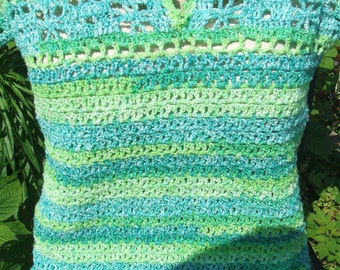 spring time top crochet lite weight yarn