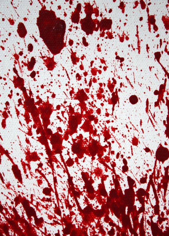 Blood Spatter Acrylic Painting: Medium Velocity by  