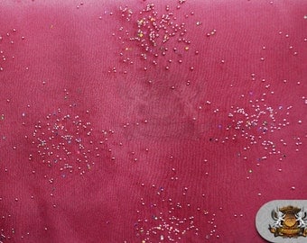 Organza Crystal Dust Fabric RED / 58" Wide / Sold by the yard
