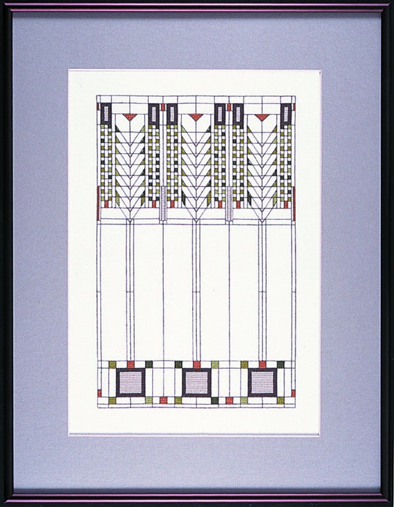 Frank Lloyd Wright Tree of Life Cross Stitch PDF Chart