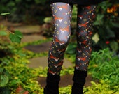 Fox print leggings digitally printed Supayana Now in POLY SPANDEX