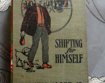 Handbound Concertina Journal or Album from vintage Horatio Alger SHIFTING FOR HIMSELF