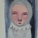 Frill - small sketch/study Original painting - Folk art