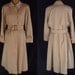 Vintage 90s Aquascutum Aqua 5 Trench Coat Raincoat - Khaki Taupe Gabardine - Size XL to XXL - on SALE